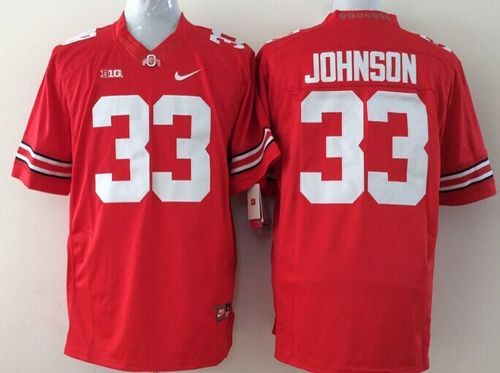 Buckeyes #33 Pete Johnson Red Stitched Youth NCAA Jersey